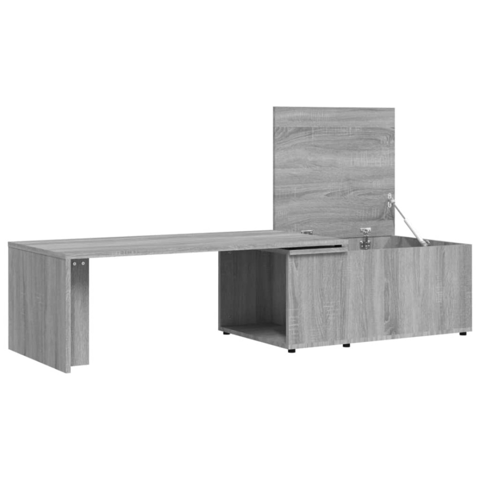 Mesa de centro de madera contrachapada gris Sonoma 150x50x35