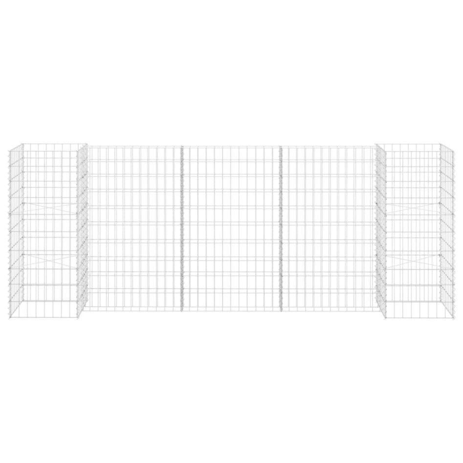 Jardinera de gaviones forma de H alambre de acero 260x40x100