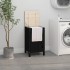Baúl para la colada madera maciza de pino negro 44x44x76