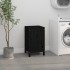 Baúl para la colada madera maciza de pino negro 44x44x76