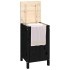 Baúl para la colada madera maciza de pino negro 44x44x76