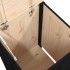 Baúl para la colada madera maciza de pino negro 44x44x76