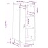 Aparador de madera maciza de pino blanco 34x40x75