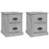 Mesitas de noche 2 uds madera contrachapada gris 39x39x47,5