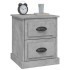 Mesitas de noche 2 uds madera contrachapada gris 39x39x47,5