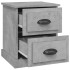 Mesitas de noche 2 uds madera contrachapada gris 39x39x47,5
