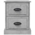 Mesitas de noche 2 uds madera contrachapada gris 39x39x47,5