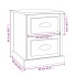 Mesitas de noche 2 uds madera contrachapada gris 39x39x47,5