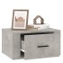 Mesitas de noche de pared 2 uds gris hormigón 50x36x25