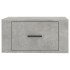 Mesitas de noche de pared 2 uds gris hormigón 50x36x25