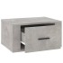 Mesitas de noche de pared 2 uds gris hormigón 50x36x25