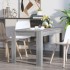 Mesa de comedor madera contrachapada gris Sonoma 140x74,5x76