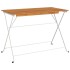 Mesa de cafetería plegable madera acacia y acero 100x54x71