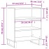 Aparador madera de ingeniería negro 57x35x70