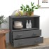 Aparador HAMAR madera maciza pino gris oscuro 85x35x80
