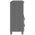 Aparador HAMAR madera maciza pino gris oscuro 85x35x80
