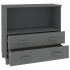 Aparador HAMAR madera maciza pino gris oscuro 85x35x80