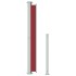 Toldo lateral retráctil de jardín rojo 180x500