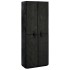 Mueble zapatero de tela con funda negro 60x30x166