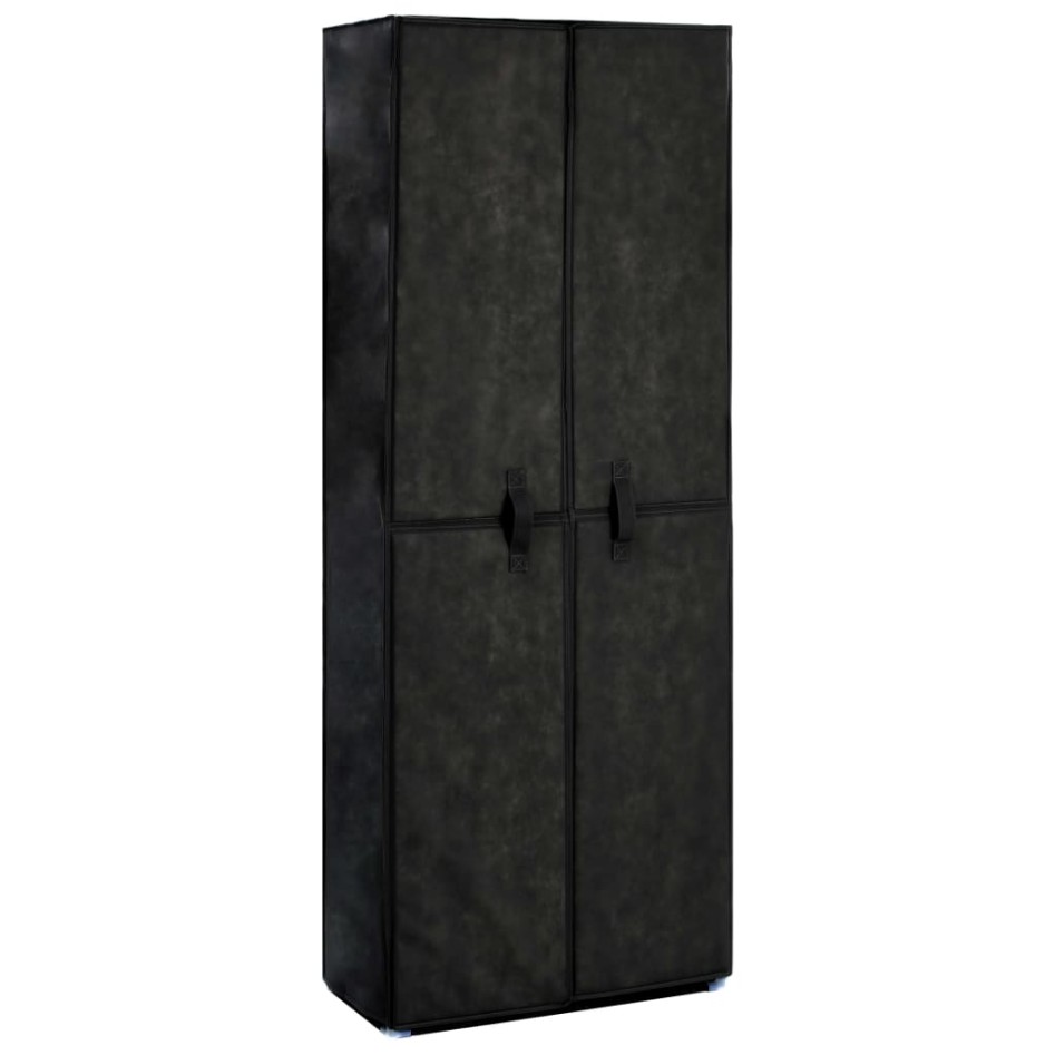 Mueble zapatero de tela con funda negro 60x30x166