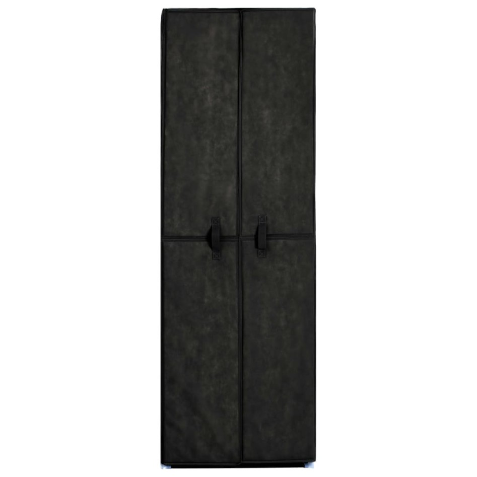 Mueble zapatero de tela con funda negro 60x30x166