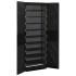Mueble zapatero de tela con funda negro 60x30x166