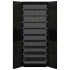 Mueble zapatero de tela con funda negro 60x30x166