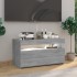Mueble de TV con luces LED gris Sonoma 75x35x40