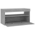Mueble de TV con luces LED gris Sonoma 75x35x40