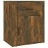 Mesita de noche madera contrachapada roble ahumado 50x36x60