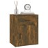 Mesita de noche madera contrachapada roble ahumado 50x36x60