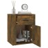 Mesita de noche madera contrachapada roble ahumado 50x36x60