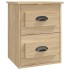 Mesita de noche de pared 2 uds color roble Sonoma 41,5x36x53