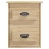 Mesita de noche de pared 2 uds color roble Sonoma 41,5x36x53