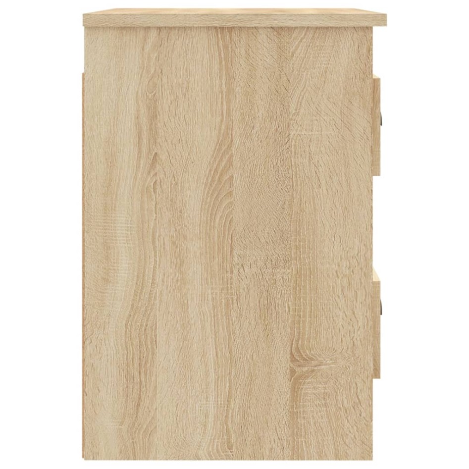 Mesita de noche de pared 2 uds color roble Sonoma 41,5x36x53