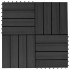 Baldosas de porche de WPC 30x30 cm 1 m² negro 11