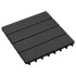 Baldosas de porche de WPC 30x30 cm 1 m² negro 11
