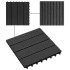 Baldosas de porche de WPC 30x30 cm 1 m² negro 11