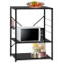 Armario para microondas madera ingeniería negro 60x39,6x79,5