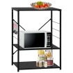 Armario para microondas madera ingeniería negro 60x39,6x79,5 cm