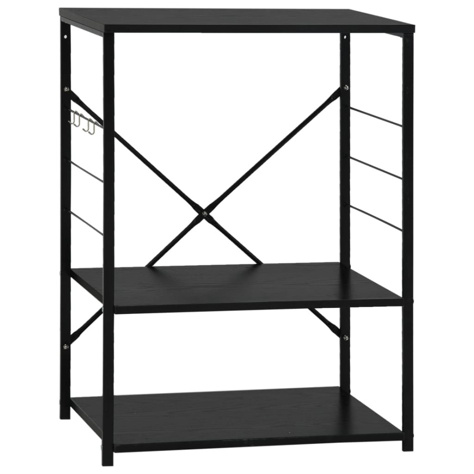 Armario para microondas madera ingeniería negro 60x39,6x79,5