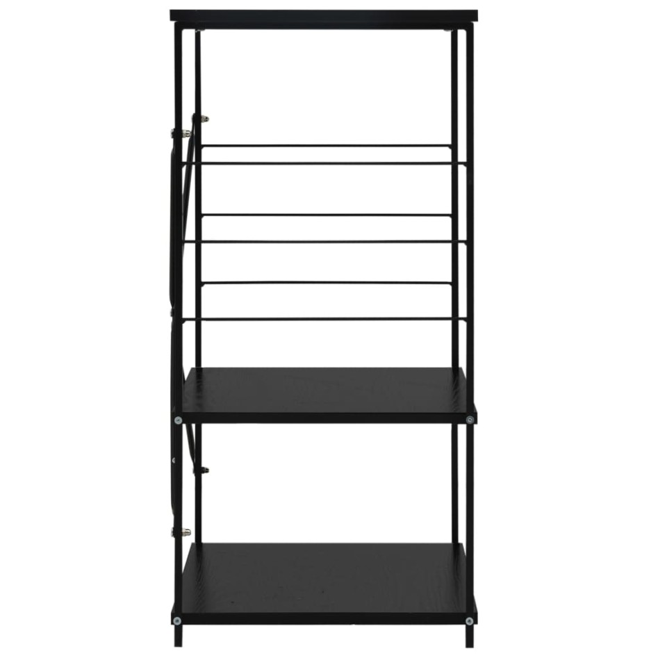 Armario para microondas madera ingeniería negro 60x39,6x79,5