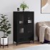 Aparador alto madera de ingeniería negro 69,5x31x115