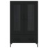 Aparador alto madera de ingeniería negro 69,5x31x115