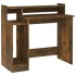 Escritorio con LED madera ingeniería roble ahumado 97x45x90