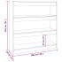 Estantería/divisor de espacios gris hormigón 100x30x103