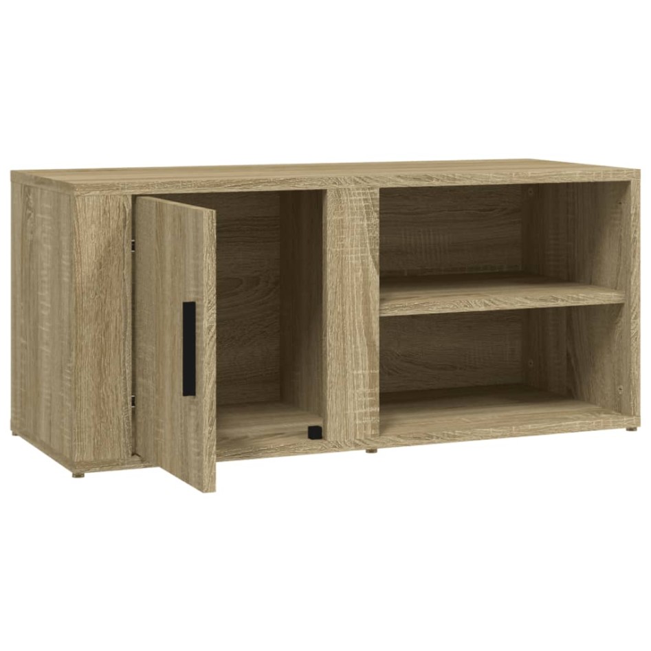 Mueble TV 2 uds madera contrachapada roble Sonoma 80x31,5x36
