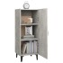 Aparador de madera contrachapada gris hormigón 34,5x34x90