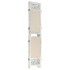 Biombo divisor de 3 paneles de tela color crema 105x165