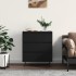 Aparador de madera contrachapada negro 60x35x70